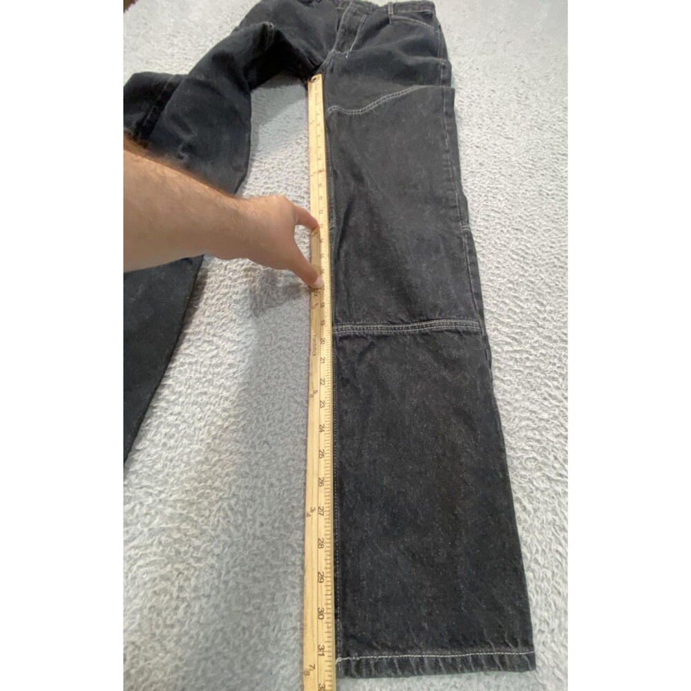 Ksubi Jeans Womens 24 Black Charcoal High Rise Wide Leg 100% Cotton Denim Turkey - Picture 4 of 16